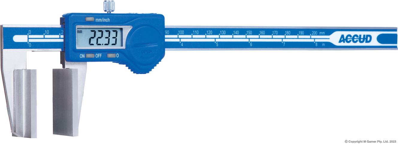Digital Caliper with Large Measuring Face