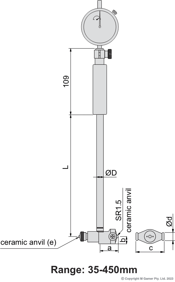 Precision Dial Bore Gauge Accud Australia